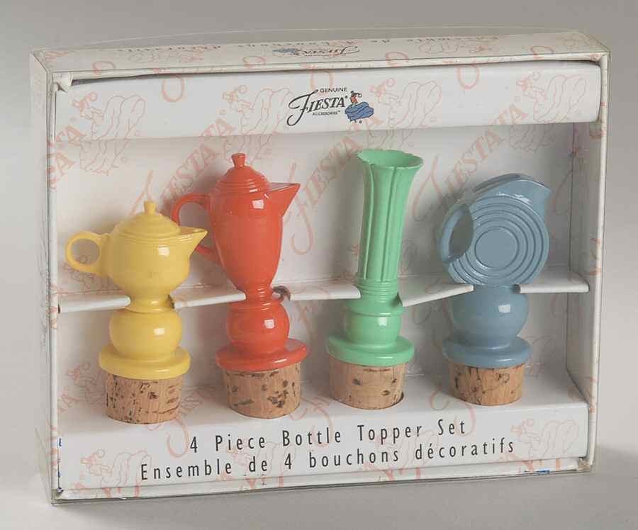 Fiesta Accessories Wine Bottle Stoppers - Set of 4 Motifs by Homer Laughlin -1