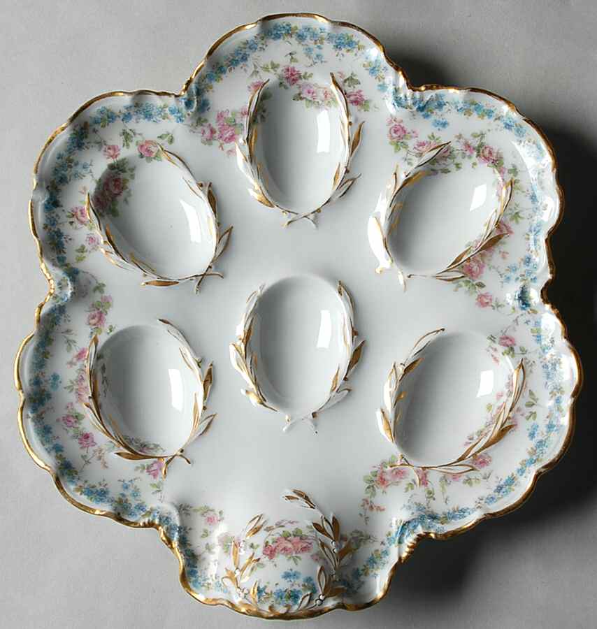 Schleiger 271-4 Egg Plate (Holds 6) by Haviland-1