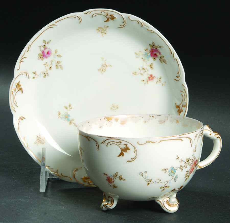 H3860 Footed Cup & Saucer Set by Haviland-1