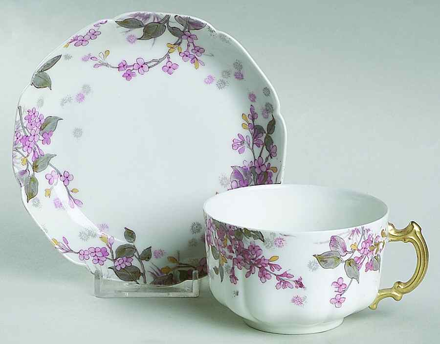 H3876 Flat Cup & Saucer Set by Haviland-1