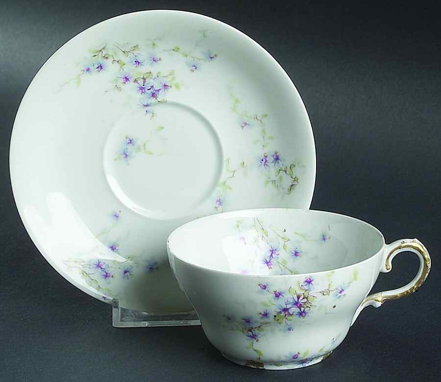 Schleiger 314-10 Flat Cup & Saucer Set by Haviland-1
