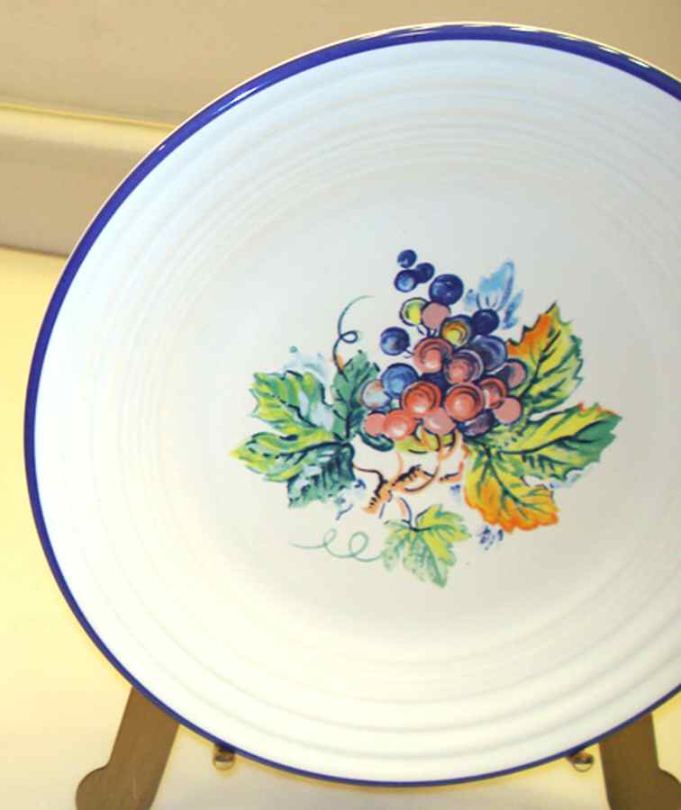 Fiesta Water Color Series Luncheon Plate by Homer Laughlin -1