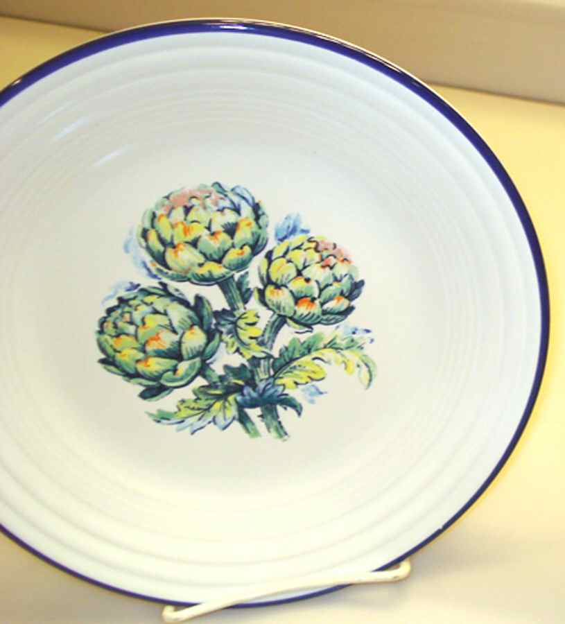 Fiesta Water Color Series Luncheon Plate by Homer Laughlin -1