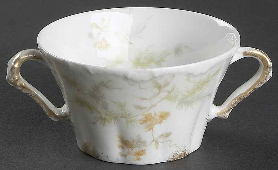 Schleiger 1026-8 Flat Bouillon Cup & Saucer by Haviland-1