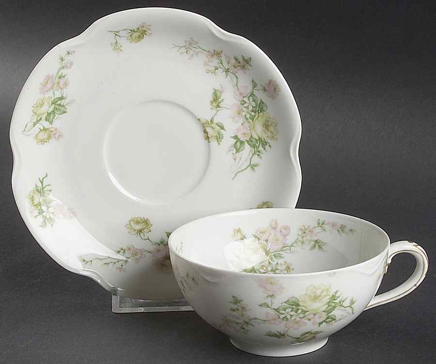 Schleiger 261-9 Flat Cup & Saucer Set by Haviland-1