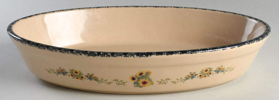 Sunflower 14" Oval Baker by Home & Garden Party-1