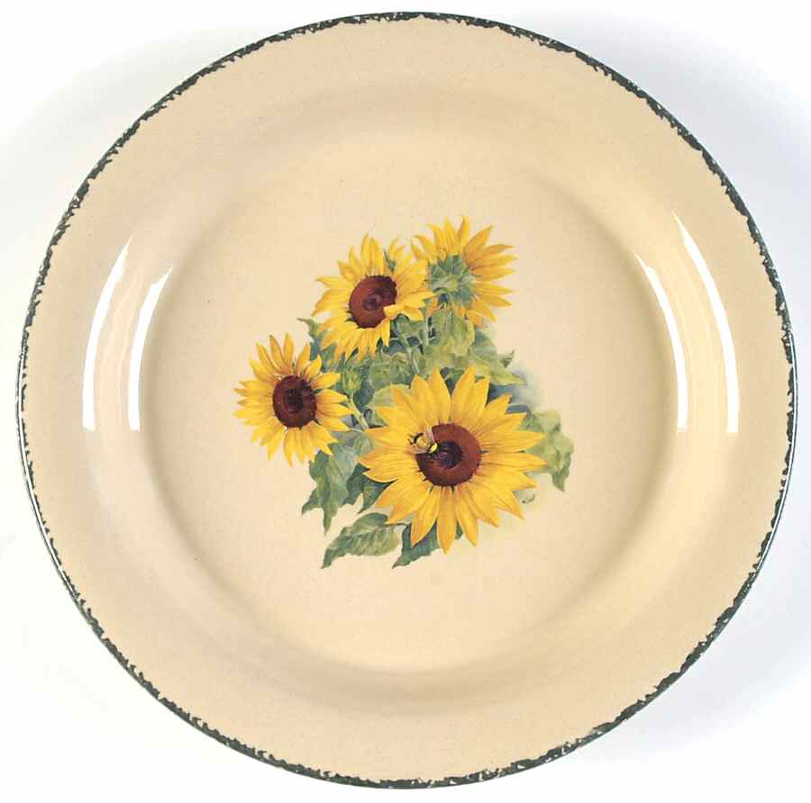 Sunflower Dinner Plate by Home & Garden Party-1