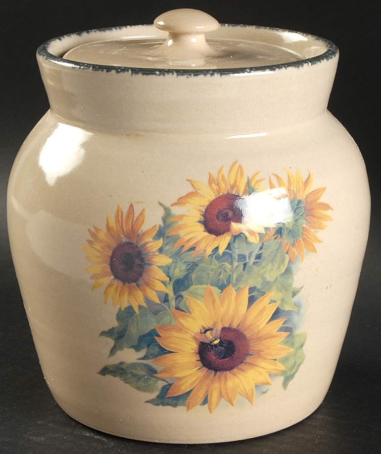 Sunflower Medium Canister & Lid by Home & Garden Party-1
