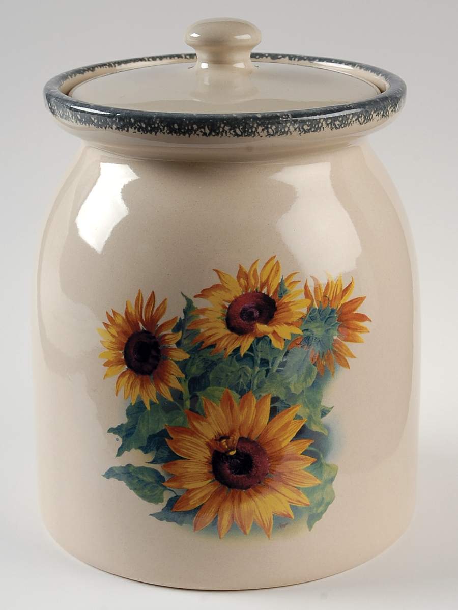Sunflower Large Canister & Lid by Home & Garden Party-1