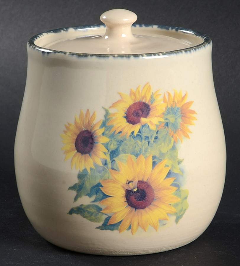 Sunflower Sugar Bowl & Lid by Home & Garden Party-1