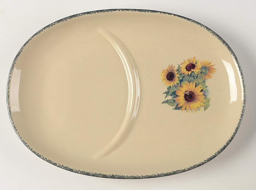 Sunflower Oval Snack Tray by Home & Garden Party-1