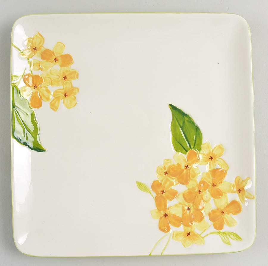 Garden Bouquet Square Salad Plate by Homestudio-1