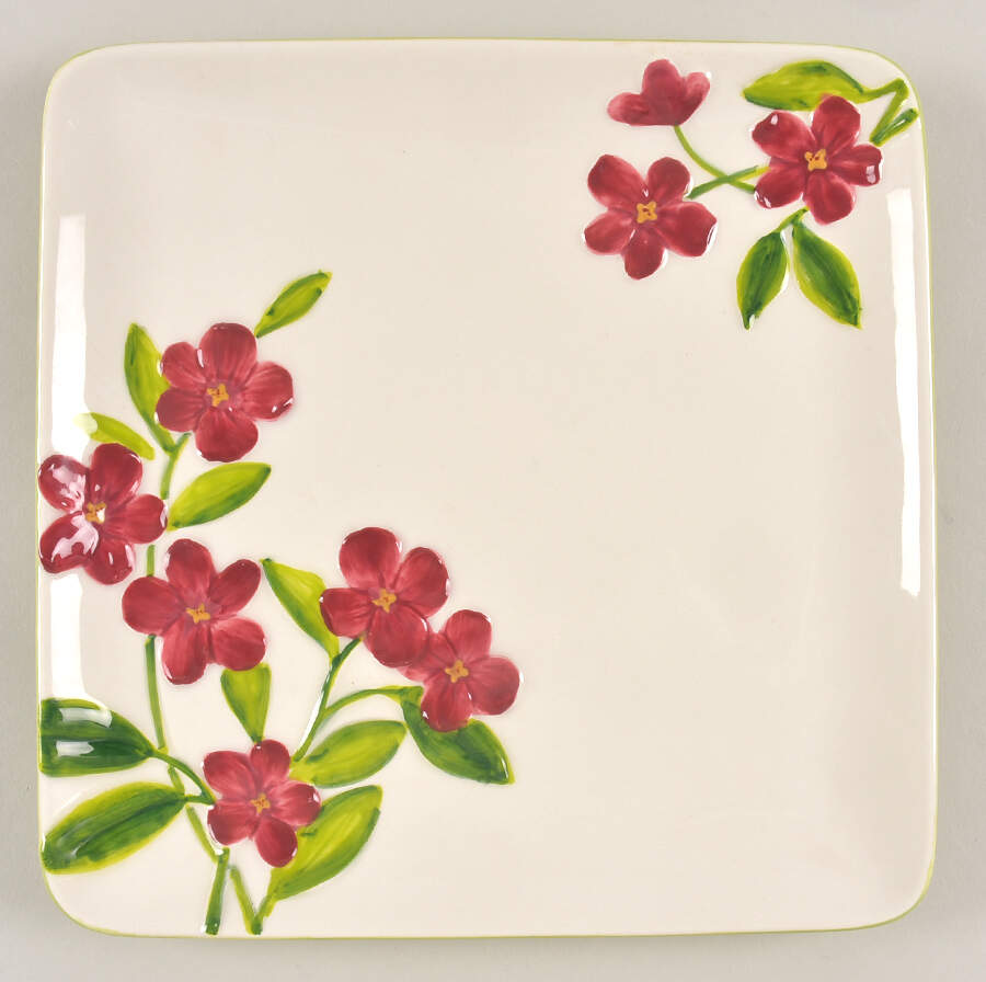 Garden Bouquet Square Salad Plate by Homestudio-1