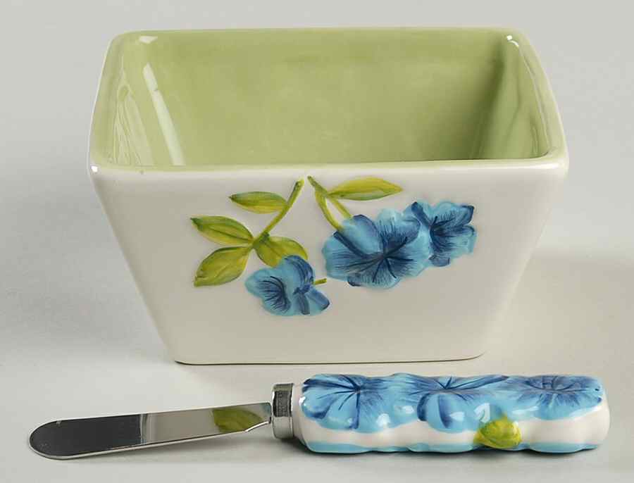 Garden Bouquet Dip Bowl & Spreader Set by Homestudio-1