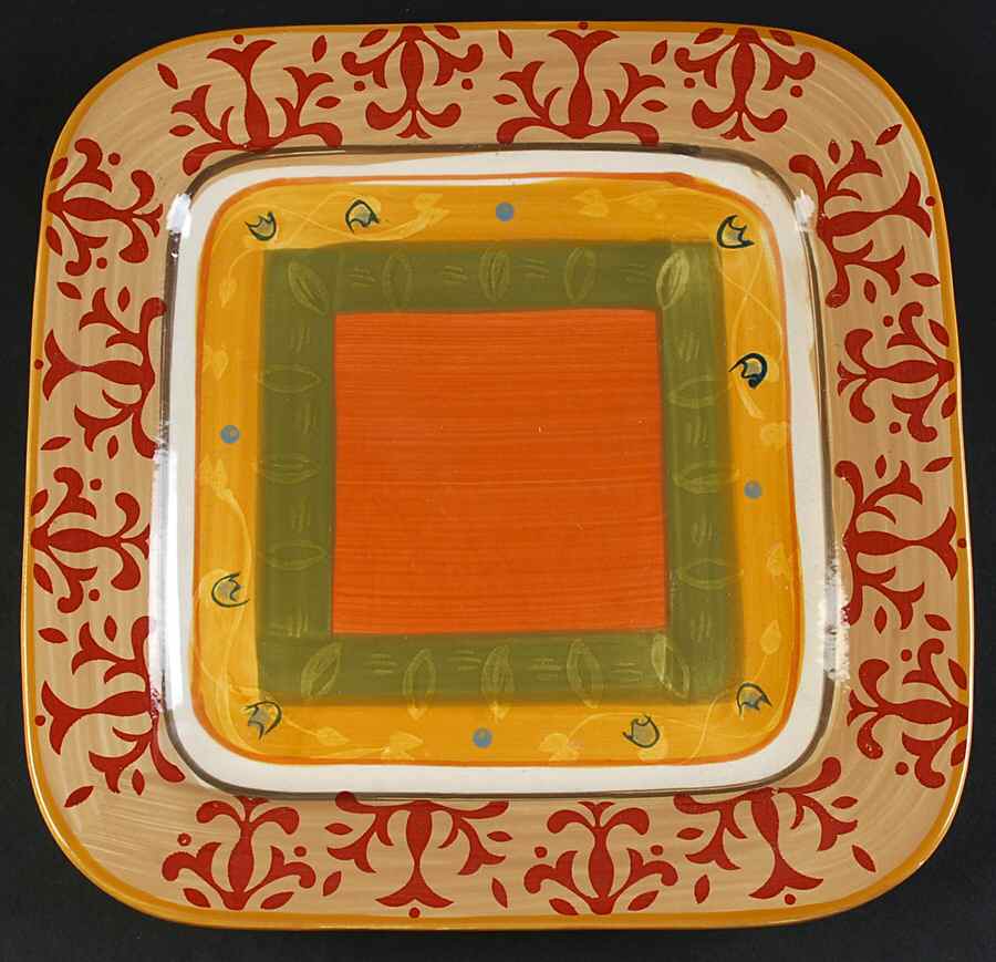 American Simplicity Villa Square Dinner Plate by Home-1