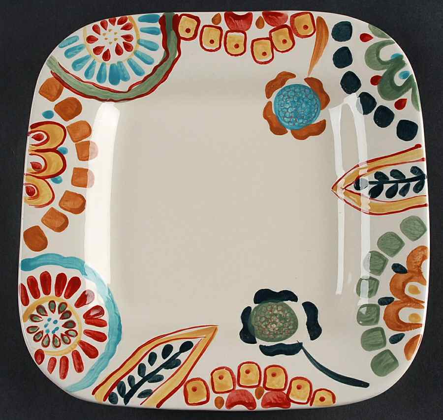 Zinnia Square Salad Plate by Home-1