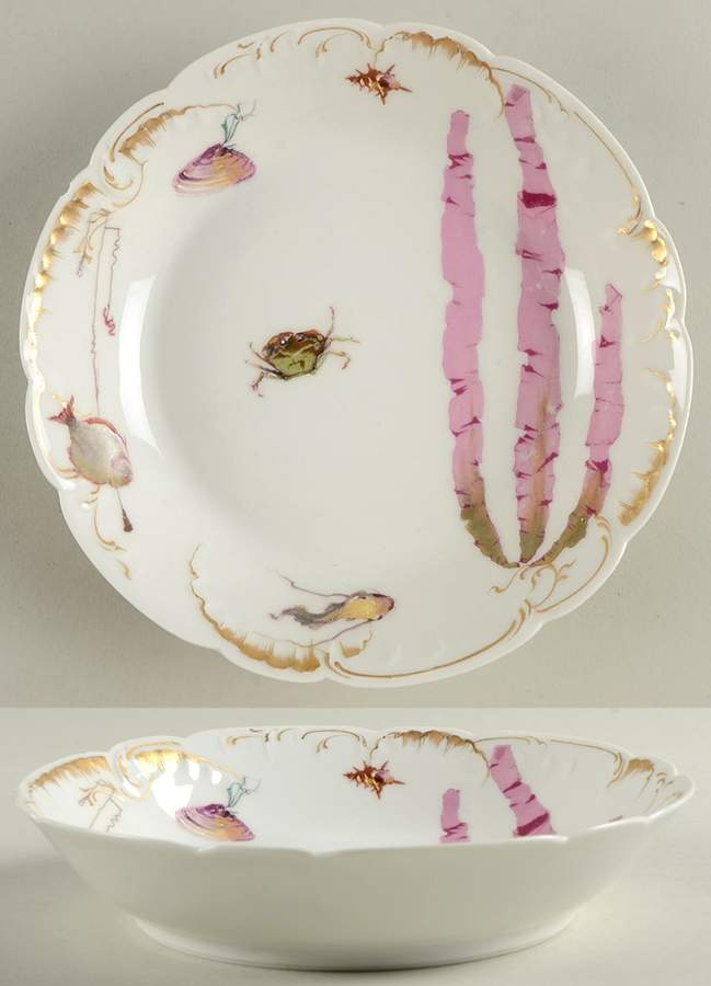Sea Life Coupe Soup Bowl by Haviland-1
