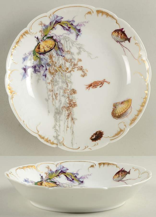 Sea Life Coupe Soup Bowl by Haviland-1