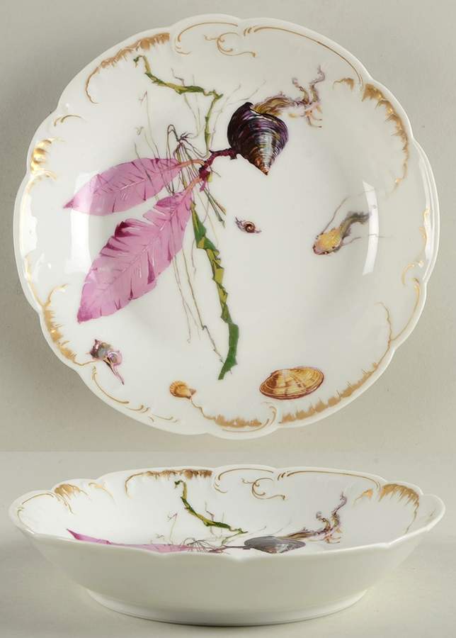 Sea Life Coupe Soup Bowl by Haviland-1