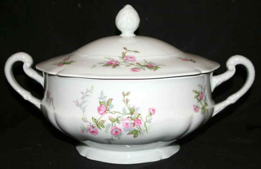 Sylvia White (Louis XV New) Round Covered Vegetable by Haviland-1