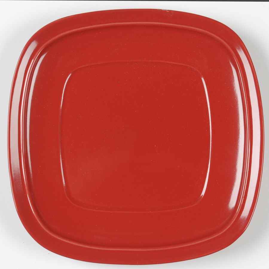 Canopy Cranberry (Square) Salad/Dessert Plate by Home Trends-1