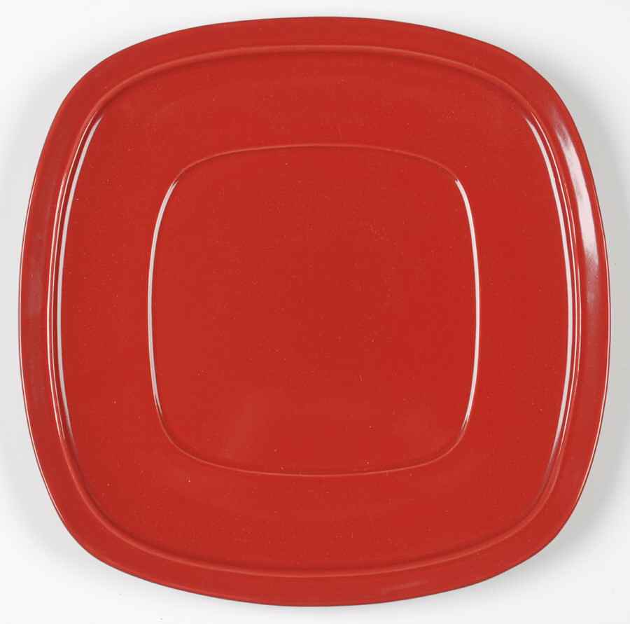 Canopy Cranberry (Square) Dinner Plate by Home Trends-1