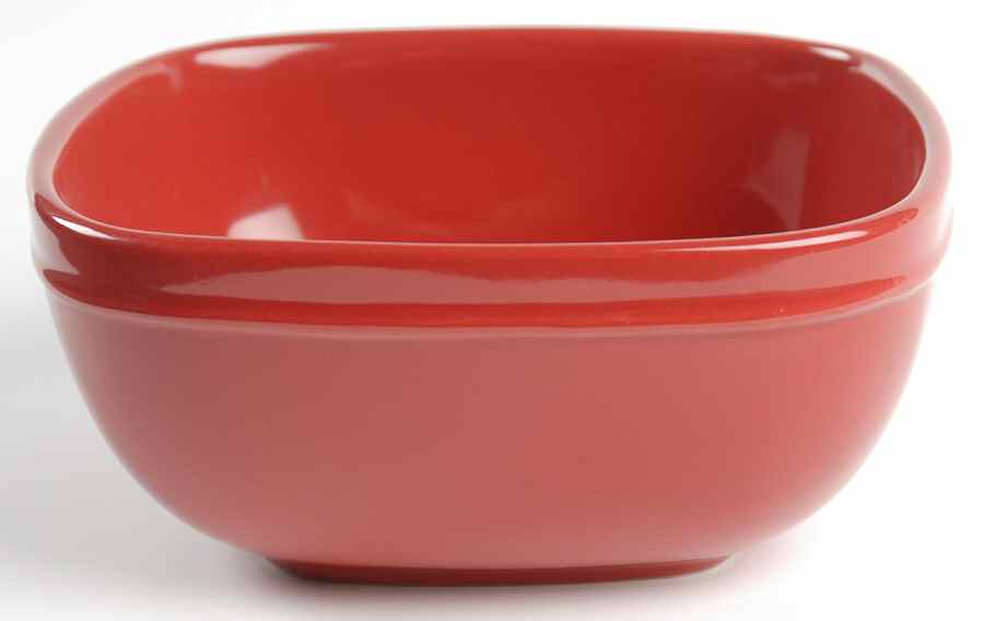 Canopy Cranberry (Square) Soup/Cereal Bowl by Home Trends-1