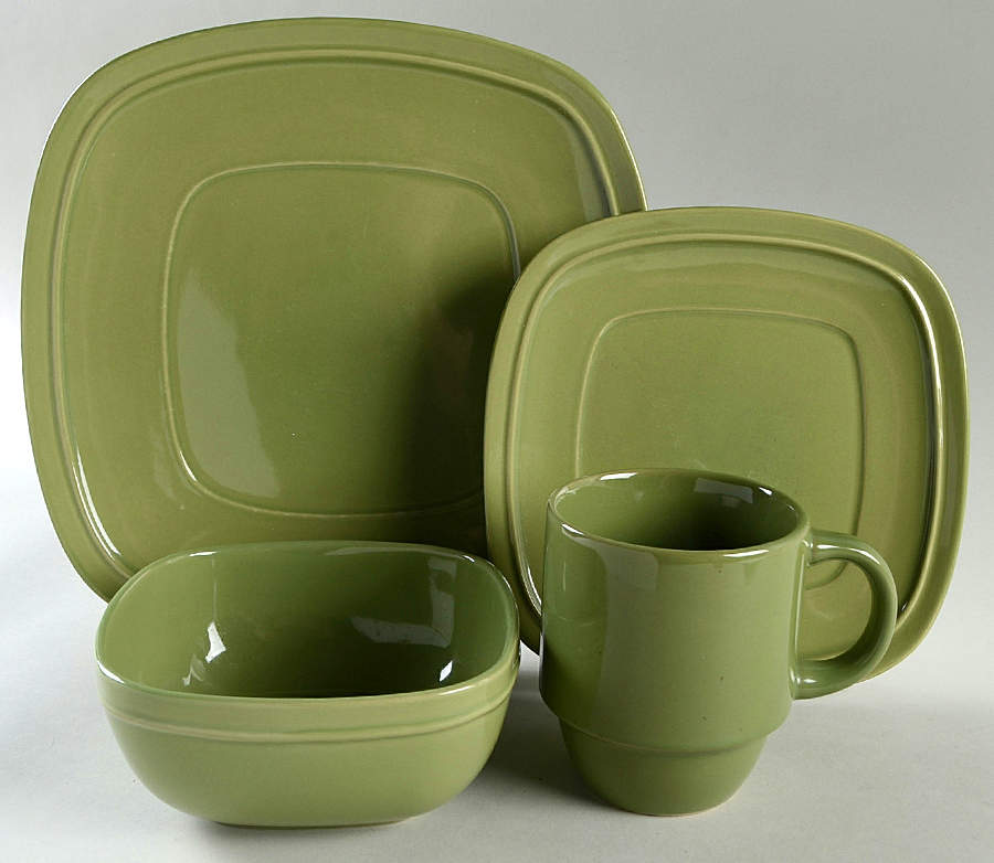 Canopy Pea Pod (Square) 4 Piece Place Setting by Home Trends-1