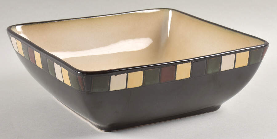 Mosaic Tile 9" Square Serving Bowl by Home Trends-1