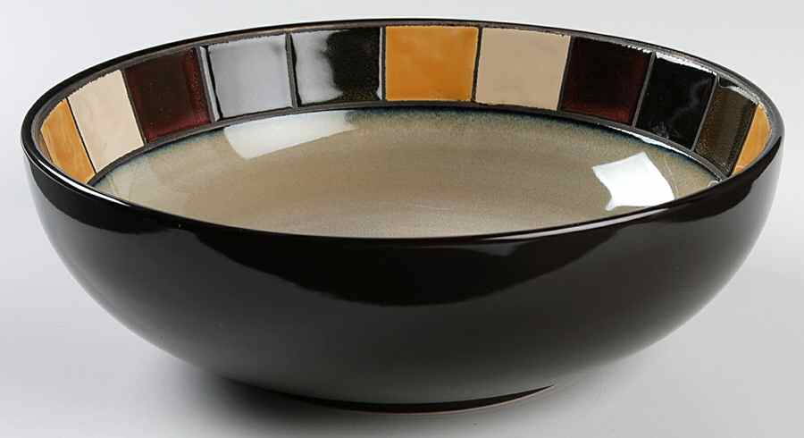 Mosaic Tile 10" Round Vegetable Bowl by Home Trends-1