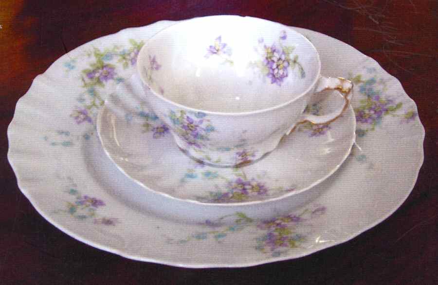 Schleiger 1014-19 Flat Cup & Saucer Set by Haviland-1