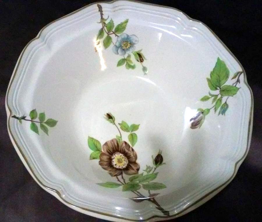 White Apple Blossom Large Rim Soup Bowl by Hankook-1