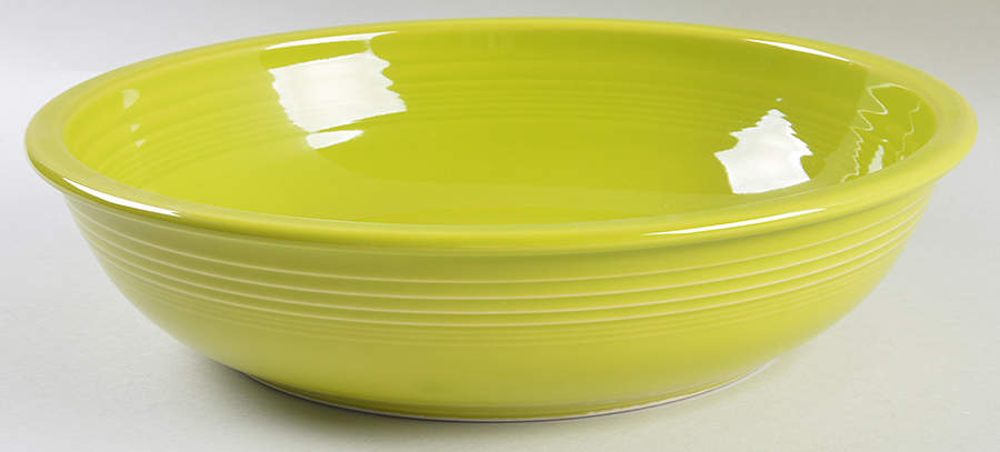 Fiesta Lemongrass (Intro 2009) Chip Bowl/Plate for Chip & Dip Set by Homer Laughlin -1