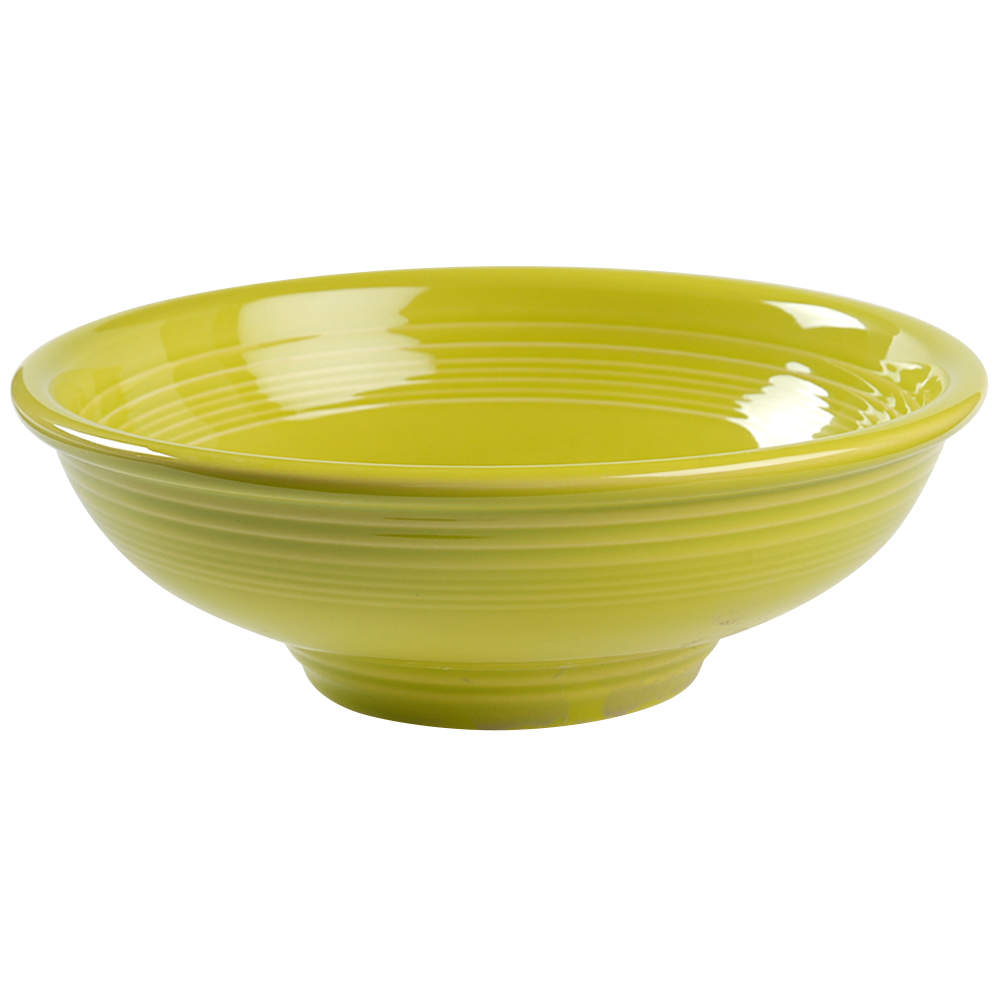Fiesta Lemongrass (Intro 2009) Pedestal Bowl by Homer Laughlin -1