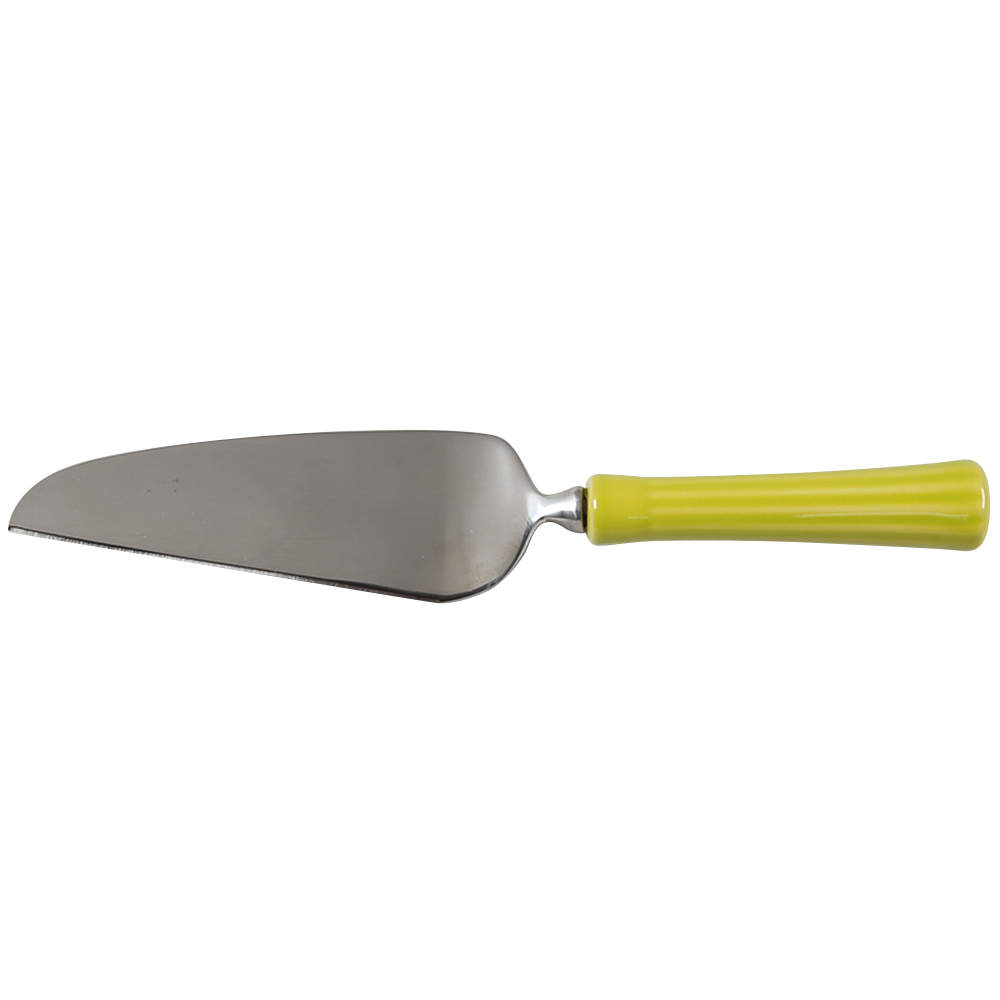 Fiesta Lemongrass (Intro 2009) Pie & Cake Server with Stainless Blade by Homer Laughlin -1