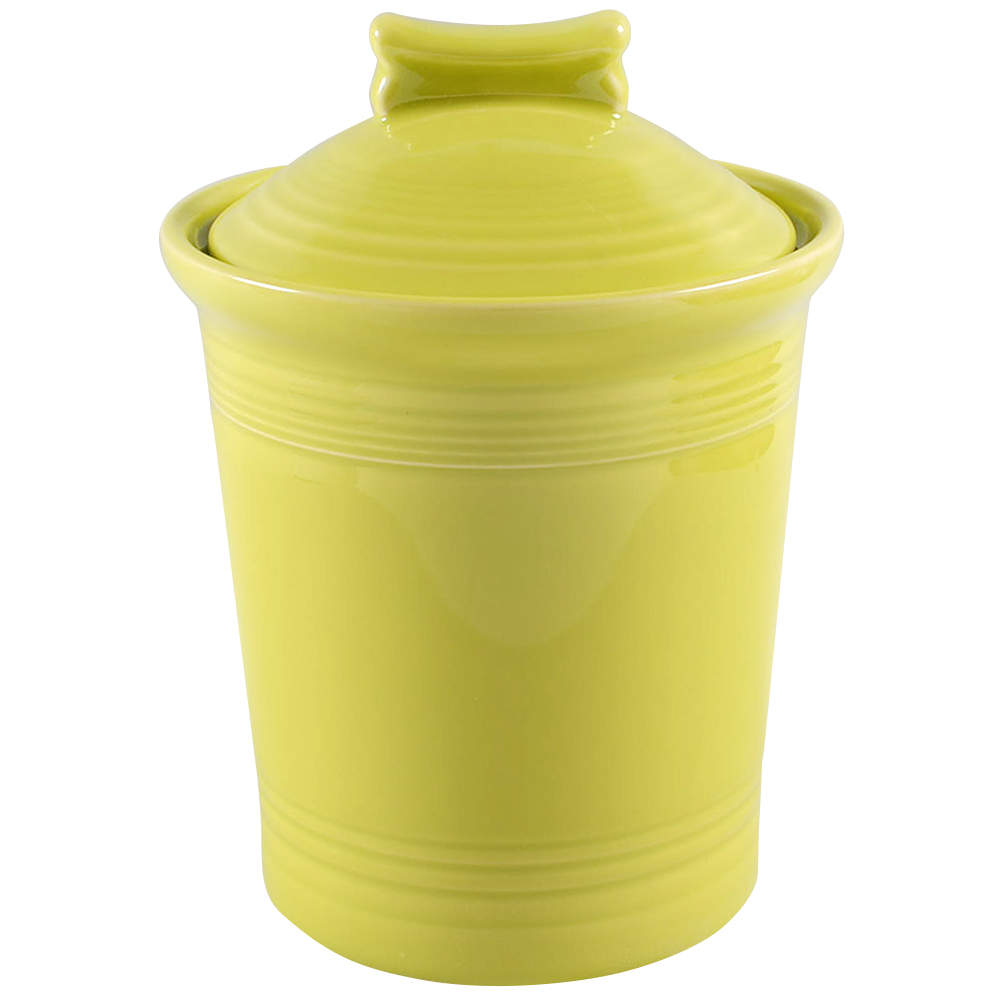 Fiesta Lemongrass (Intro 2009) Dog Treats Holder/Jar & Lid by Homer Laughlin -1