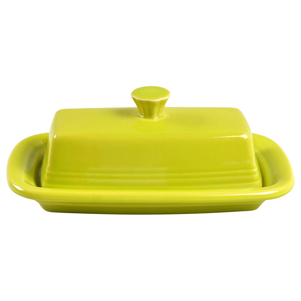 Fiesta Lemongrass (Intro 2009) Extra Large 1/4 Lb Covered Butter by Homer Laughlin -1