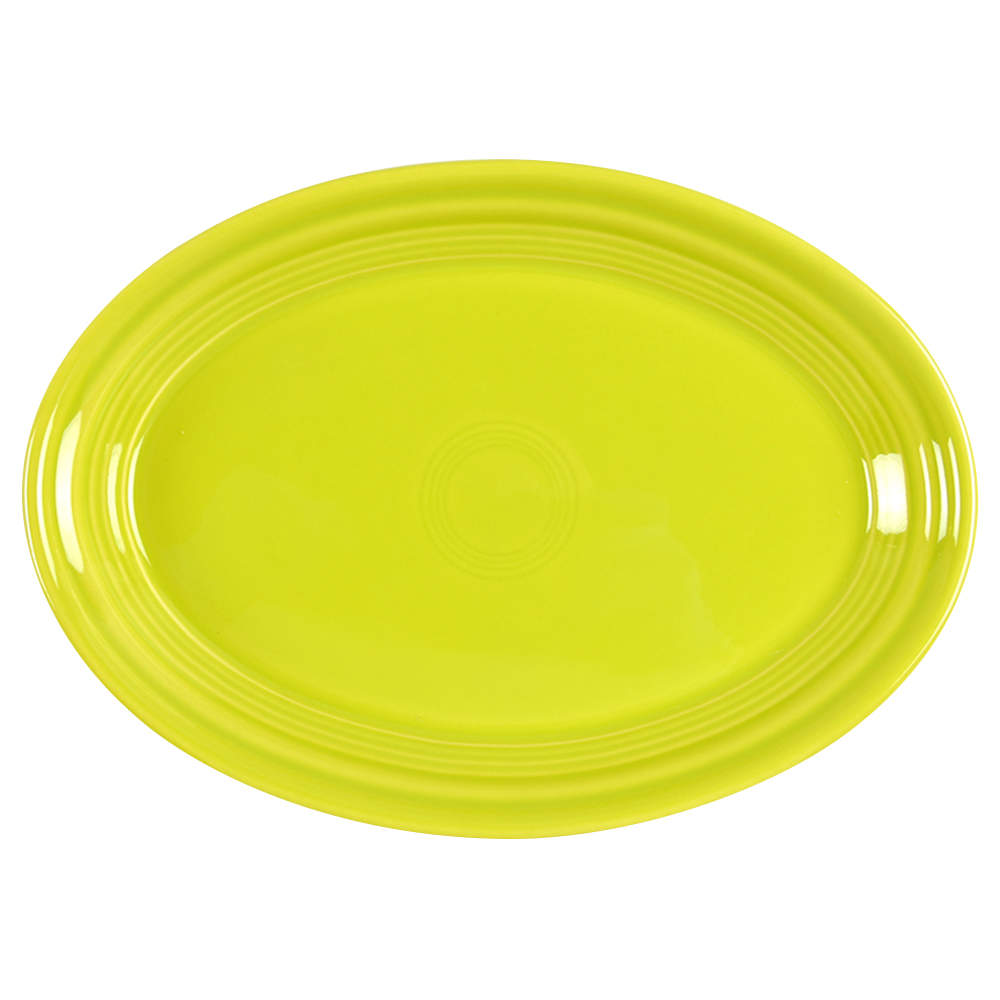 Fiesta Lemongrass (Intro 2009) 9" Oval Serving Platter by Homer Laughlin -1