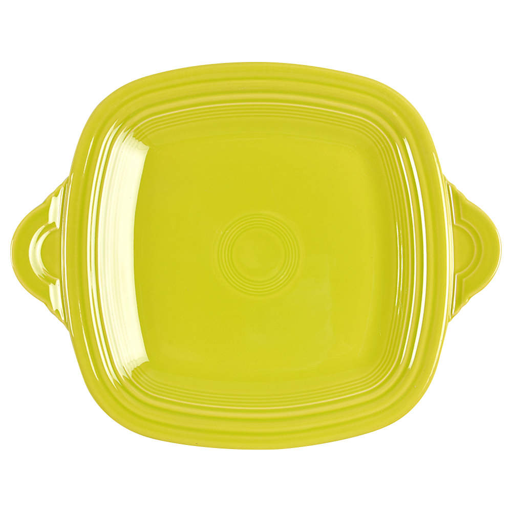 Fiesta Lemongrass (Intro 2009) Handled Square Tray by Homer Laughlin -1
