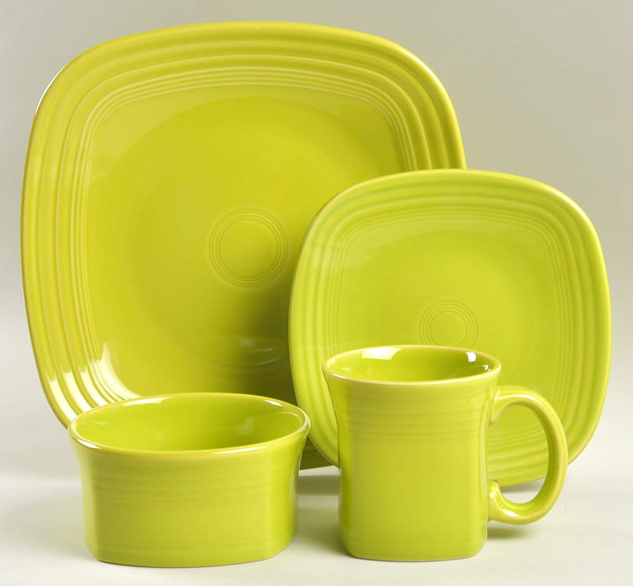 Fiesta Lemongrass (Intro 2009) 4 Piece Place Setting by Homer Laughlin -1