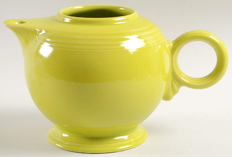 Fiesta Lemongrass (Intro 2009) Teapot No Lid by Homer Laughlin -1
