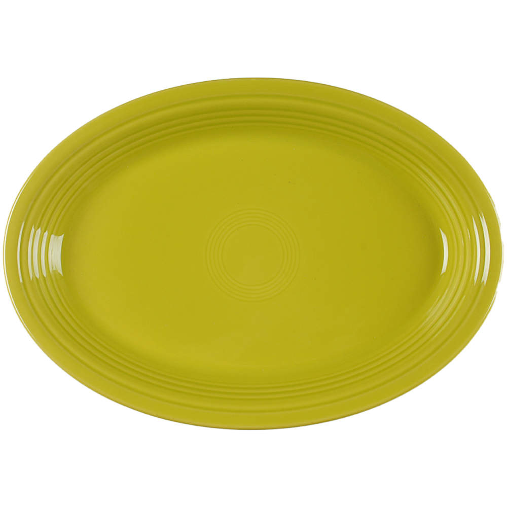 Fiesta Lemongrass (Intro 2009) 13" Oval Serving Platter by Homer Laughlin -1