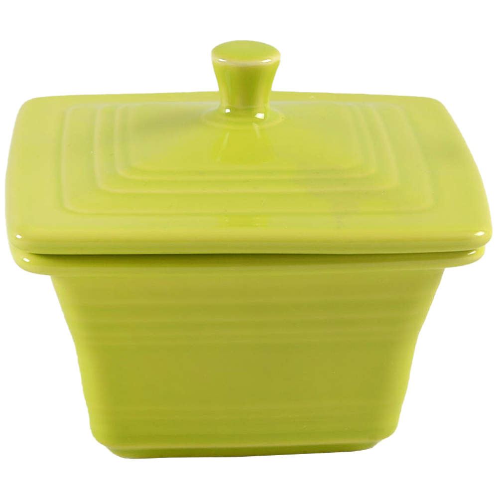 Fiesta Lemongrass (Intro 2009) Square Box & Lid by Homer Laughlin -1