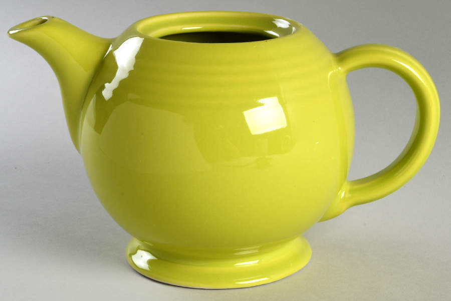 Fiesta Lemongrass (Intro 2009) Teapot No Lid by Homer Laughlin -1