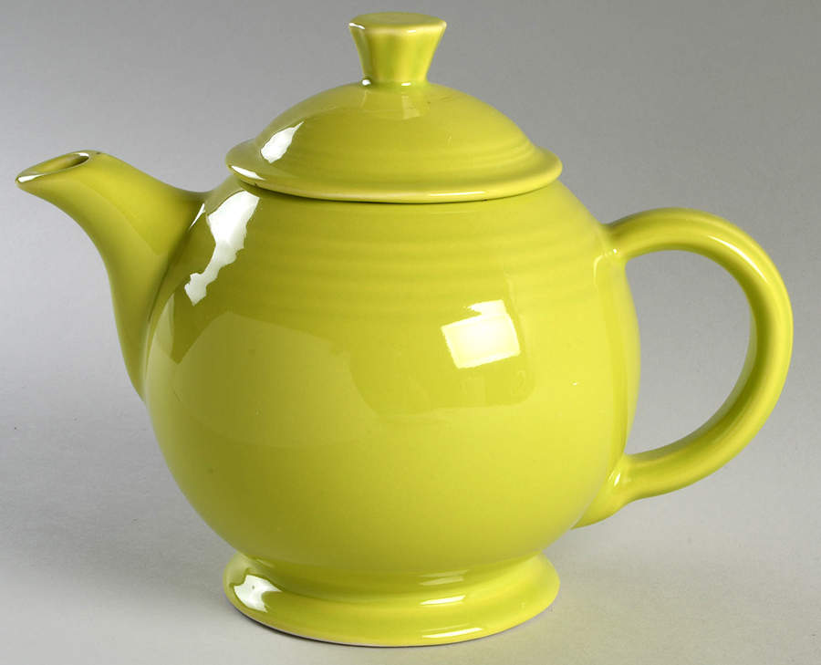 Fiesta Lemongrass (Intro 2009) Teapot & Lid by Homer Laughlin -1