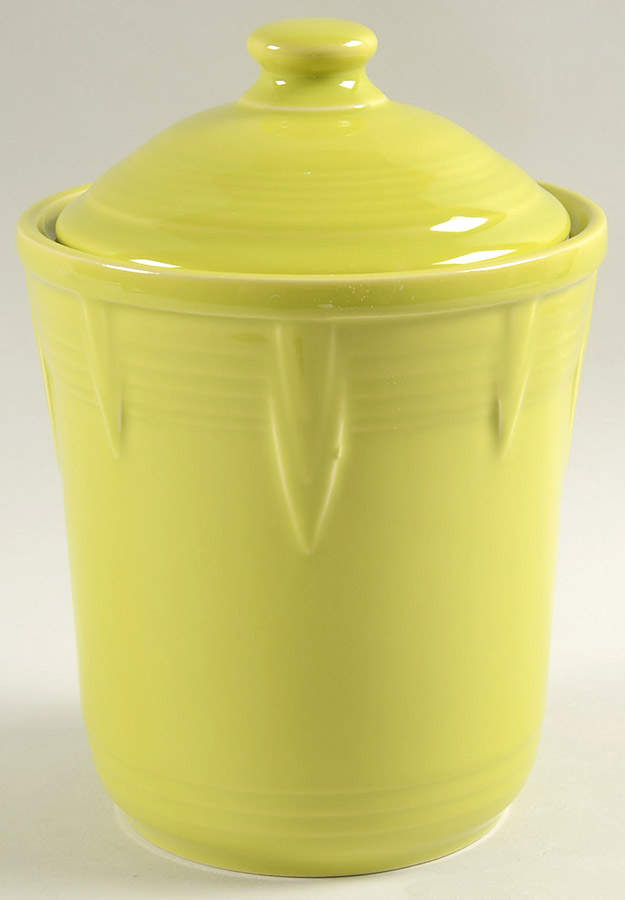 Fiesta Lemongrass (Intro 2009) Small Canister & Lid by Homer Laughlin -1