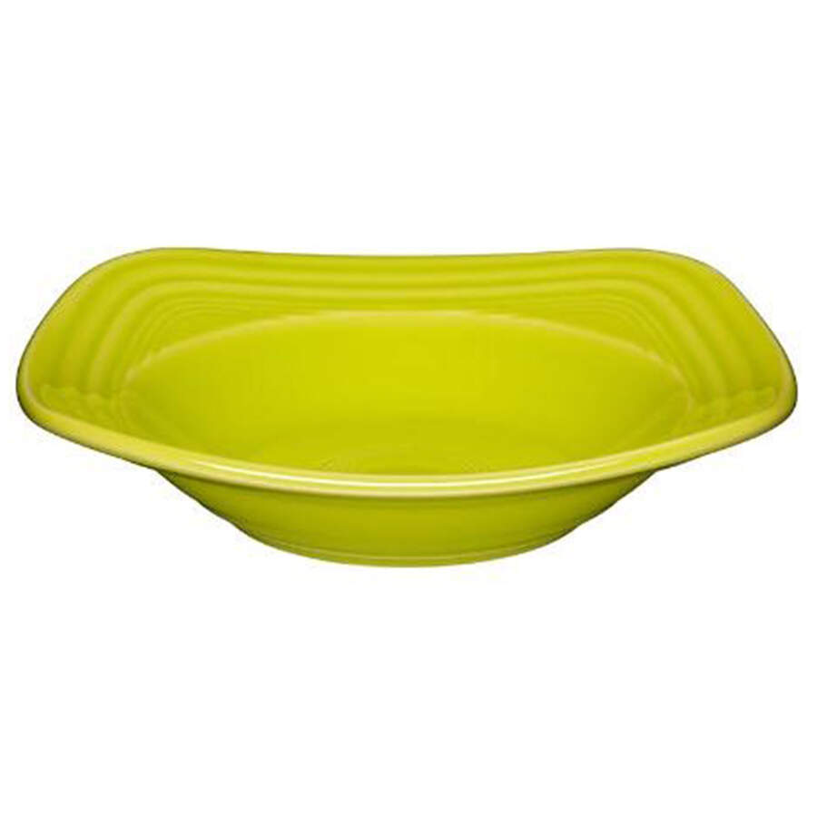 Fiesta Lemongrass (Intro 2009) Square Soup/Cereal Bowl by Homer Laughlin -1