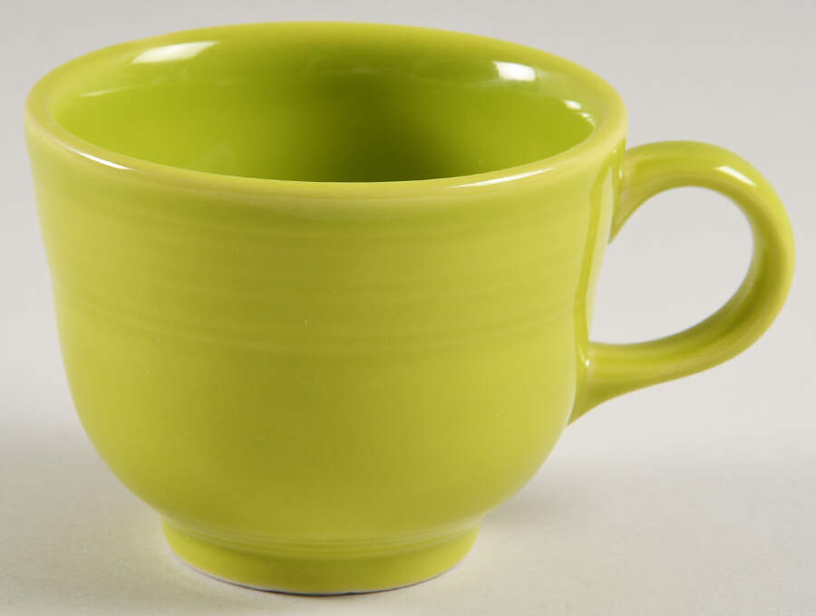 Fiesta Lemongrass (Intro 2009) Flat Cup by Homer Laughlin -1