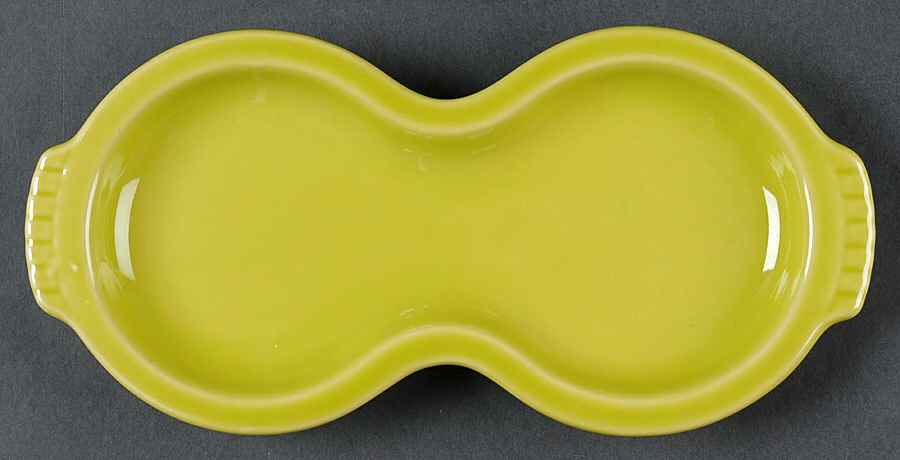 Fiesta Lemongrass (Intro 2009) Tray for Creamer & Sugar with Lid by Homer Laughlin -1