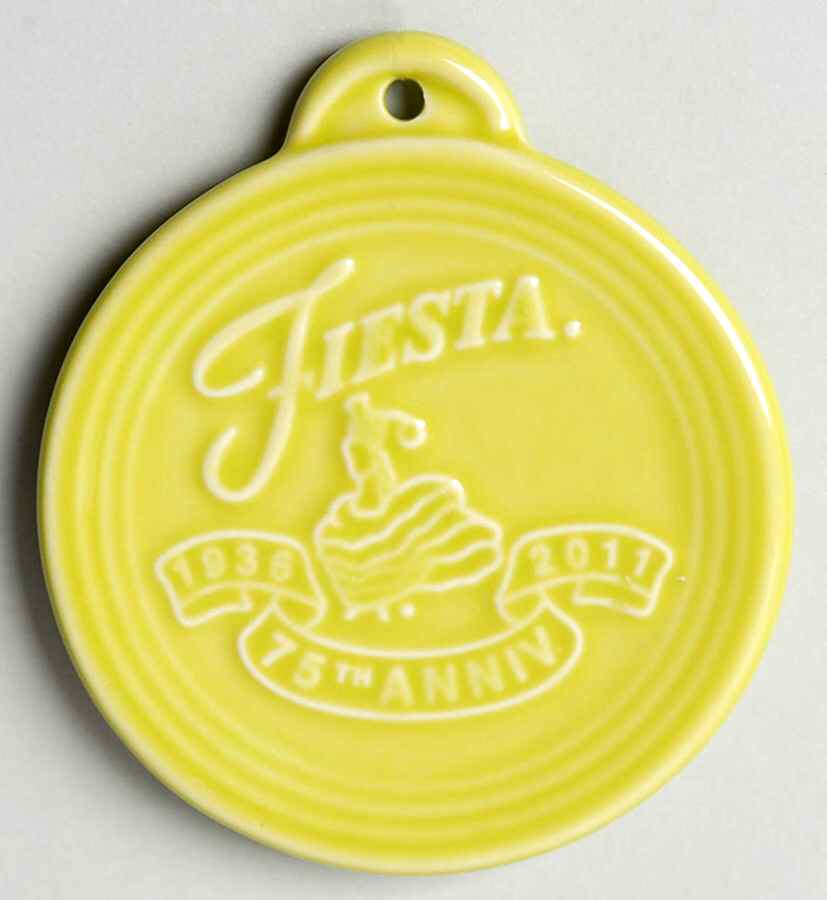Fiesta Lemongrass (Intro 2009) 75th Anniversary Ornament by Homer Laughlin -1